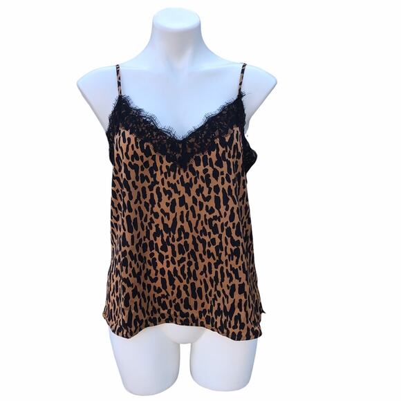 NWT BP Nordstrom animal print lace trim camisole size medium - Picture 1 of 11